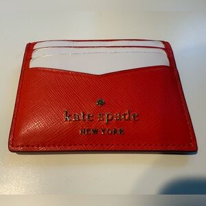 Kate Spade Scarlet and Ivory Card Wallet